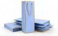 2 Pack Blue Wine Gift Bags, 14" Premium Paper Bottle Bags w/Handles