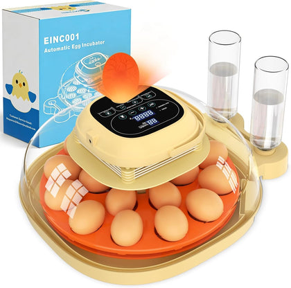18 Egg Incubator for Hatching Eggs with Automatic Turning, Digital Temperature & Humidity Control, Built-in Egg
