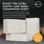 Exfoliating Soap For Men - Cedar African Black Soap 3 Pack