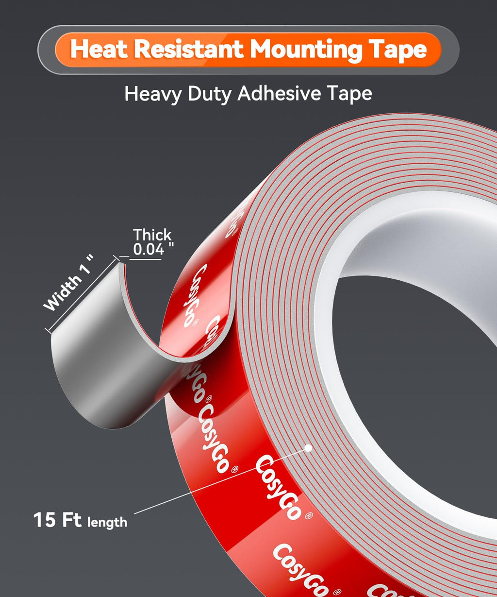 Double Sided Tape Heavy Duty, Permanent Bond Heat Resistant 1Inch