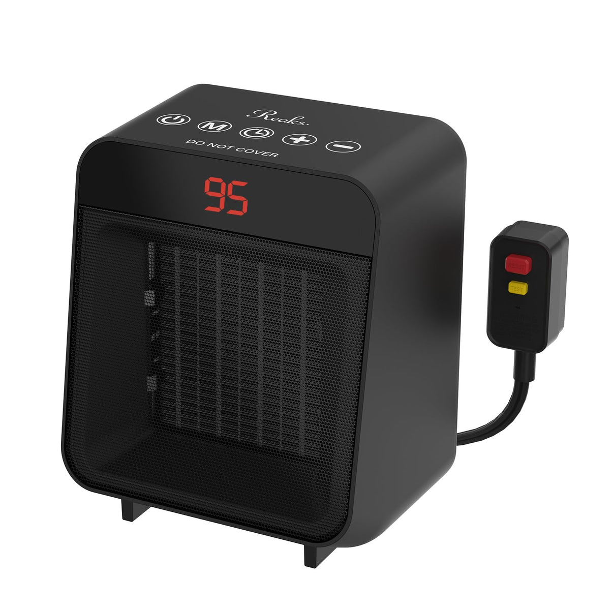 Bathroom Space Heater, 1500W, PTC Ceramic, Black