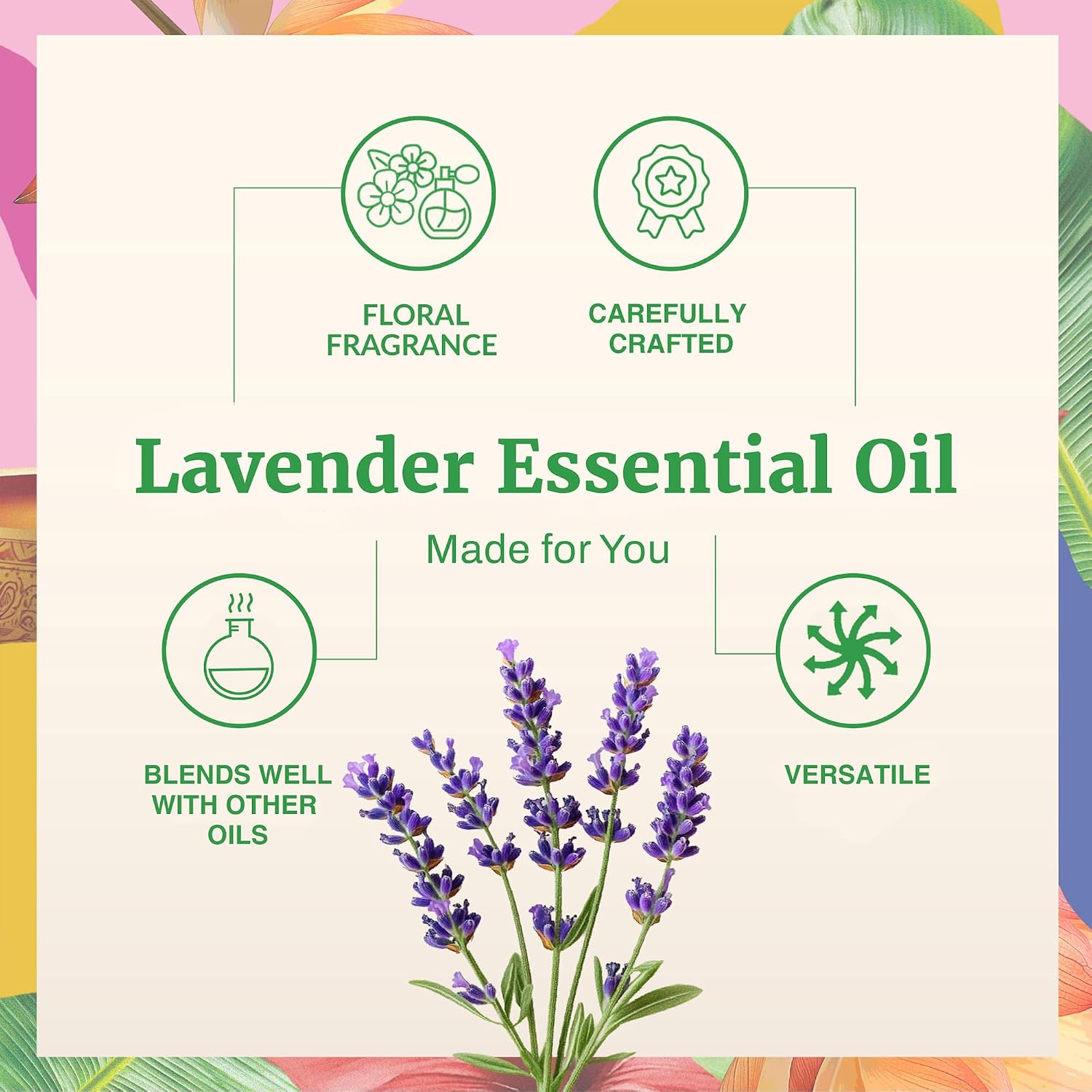 SVA Lavender Essential Oil, Glass Bottle with Dropper, 4 Fl Oz (118 ml) | Lavender Oil for Diffuser, Humidifier