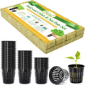 36PCS 1.2" Rockwool Cubes & 30PCS 2" Net Cups for Hydroponics | Rockwool Garden Starter Plugs, Hydroponics Kit for