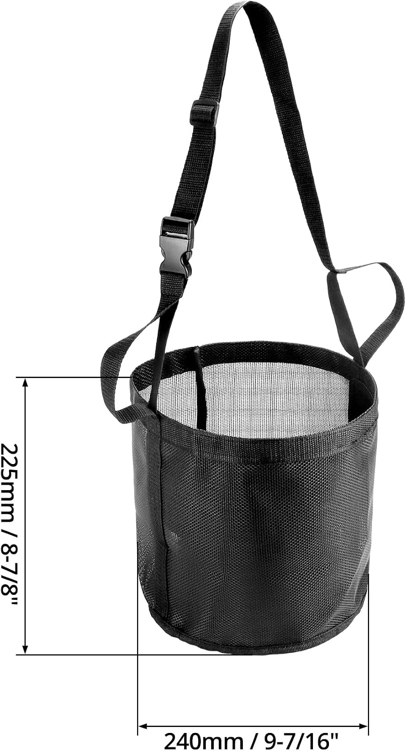 2 Pack Horse Feed Bag for Grain - Durable Mesh Grain Feeder with Adjustable Strap, Comfortable Neck and Nose Pad