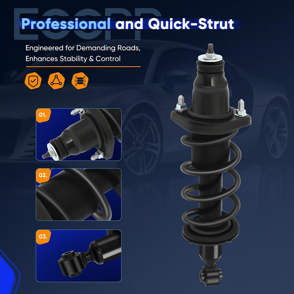 ECCPP Complete Strut Assembly Shock Absorber for Honda Civic 2001-2005