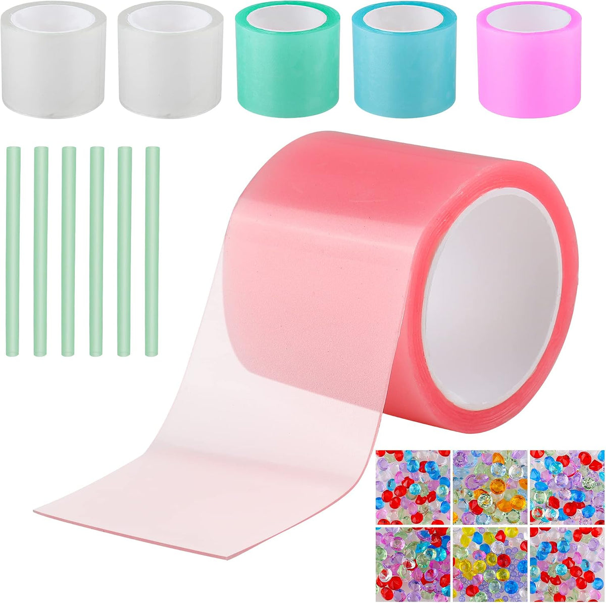 Nano Tape for Bubble Kit 6 Pcs Colorful Double Sided