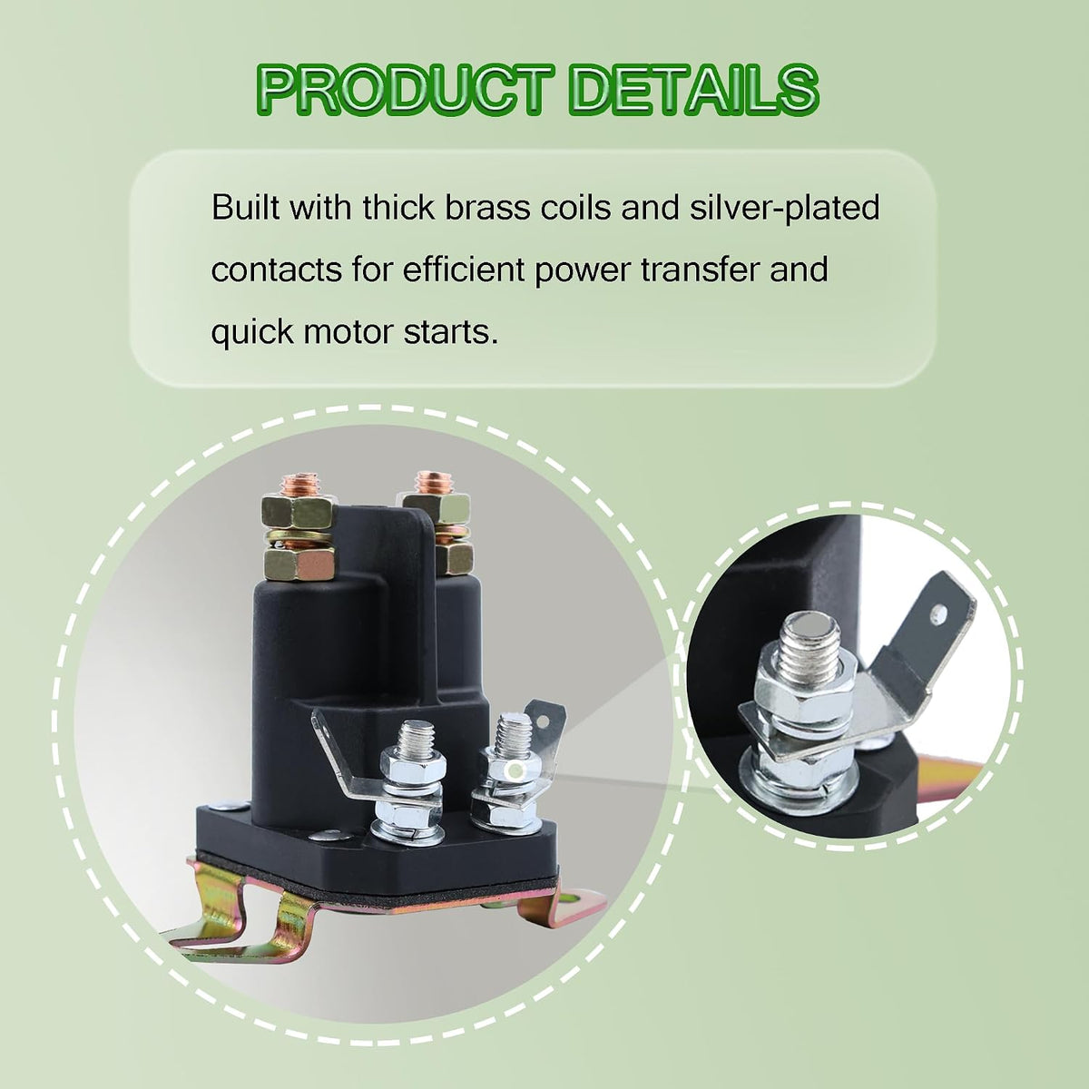 MAQIMA 117-1197 Starter Solenoid Compatible with Toro Timecutter Exmark