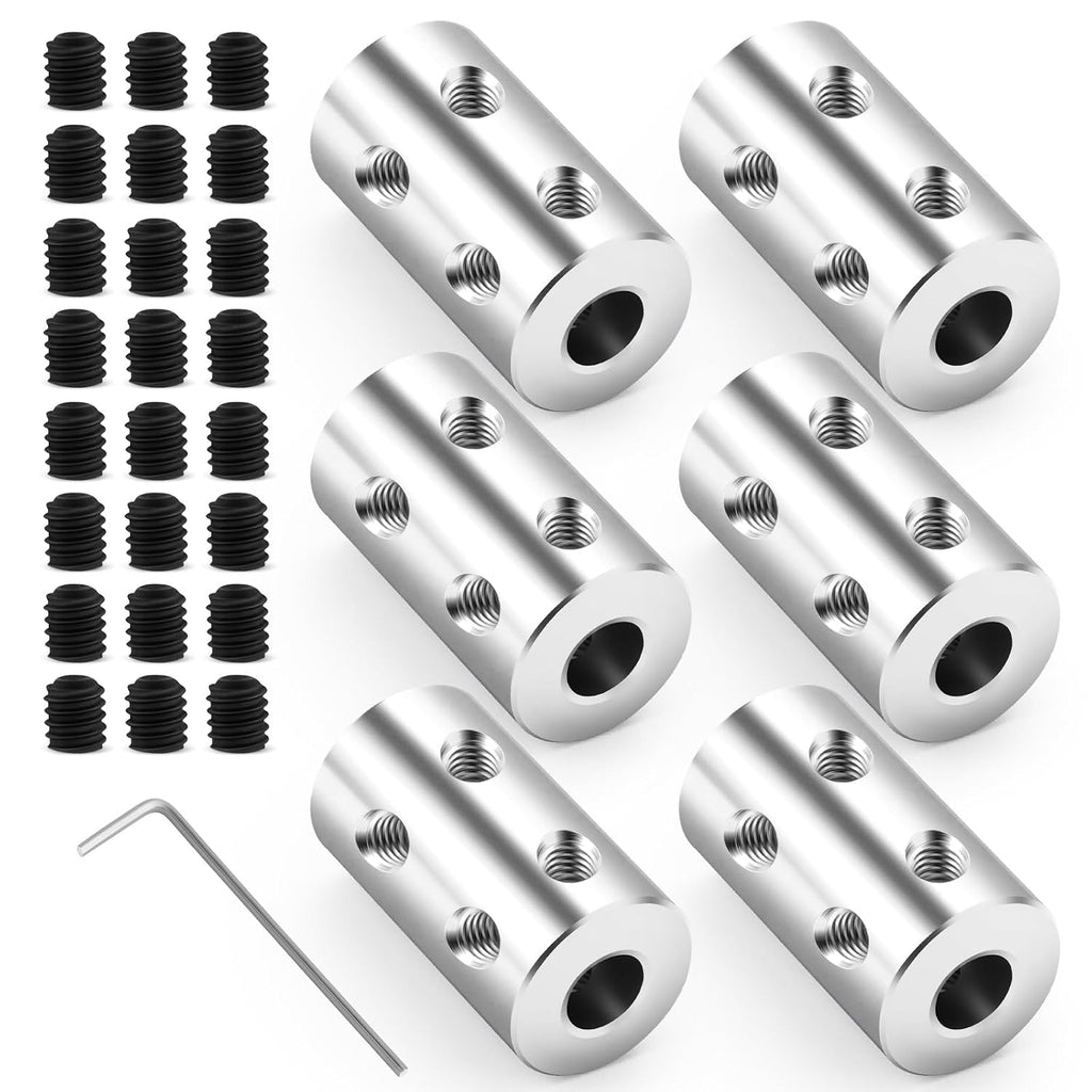 6pcs 8mm to 8mm Shaft Coupler, Rigid Set Screw Couplings, Motor Shaft Coupler