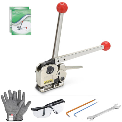 Packaging Metal Steel Strapping Banding Tool Machine for Steel Strap Integrates Functions of Tensioner Crimper and
