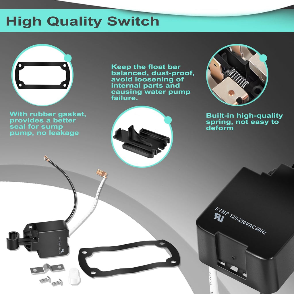 004705 Sump Pump Float Switch Fits for Zoeller Model 53 55 57 59 97 98 264 & 3098 Series Sump Pumps