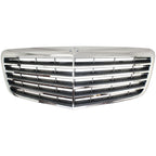 Garage-Pro Grille Assembly for MERCEDES BENZ E-CLASS 07-09 Chrome Shell/Ptd-Gry Insert Sedan/Wagon