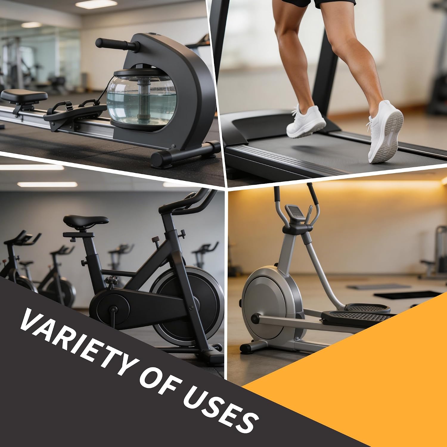 Thick Rubber Treadmill Mat Pads, for Noice Reduce, Anti Vibration, Floor Protection of Exercise Equipment, Stationery