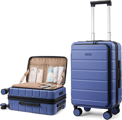 Carry On Luggage 22x14x9 Airline Approved with Spinner Wheels, 20 Inch Small Carry On Suitcase with TSA Lock