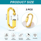 MECCANIXITY Chain Connectors 5mm Thick Gold 3Pack