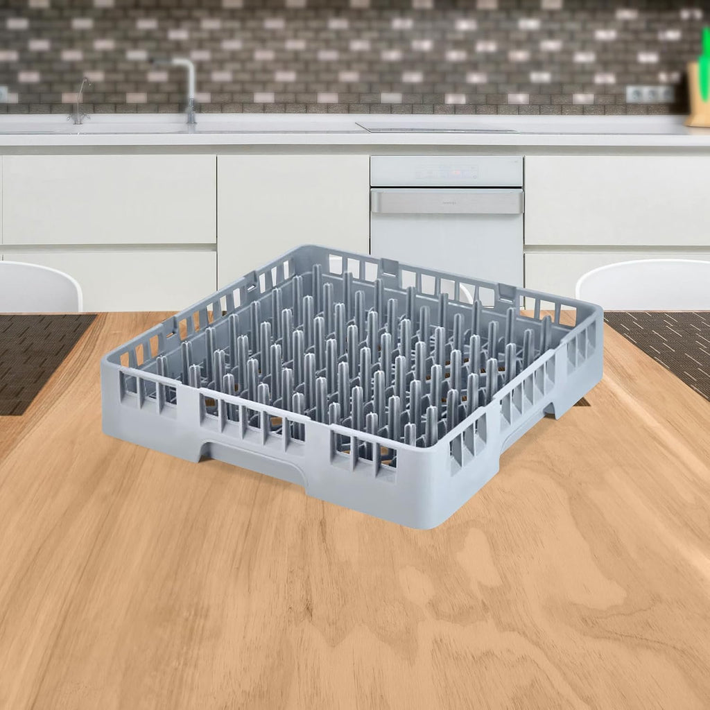 Commercial Dish Rack Polypropylene Peg Rack Without Extender (Gray, 64 Thron)