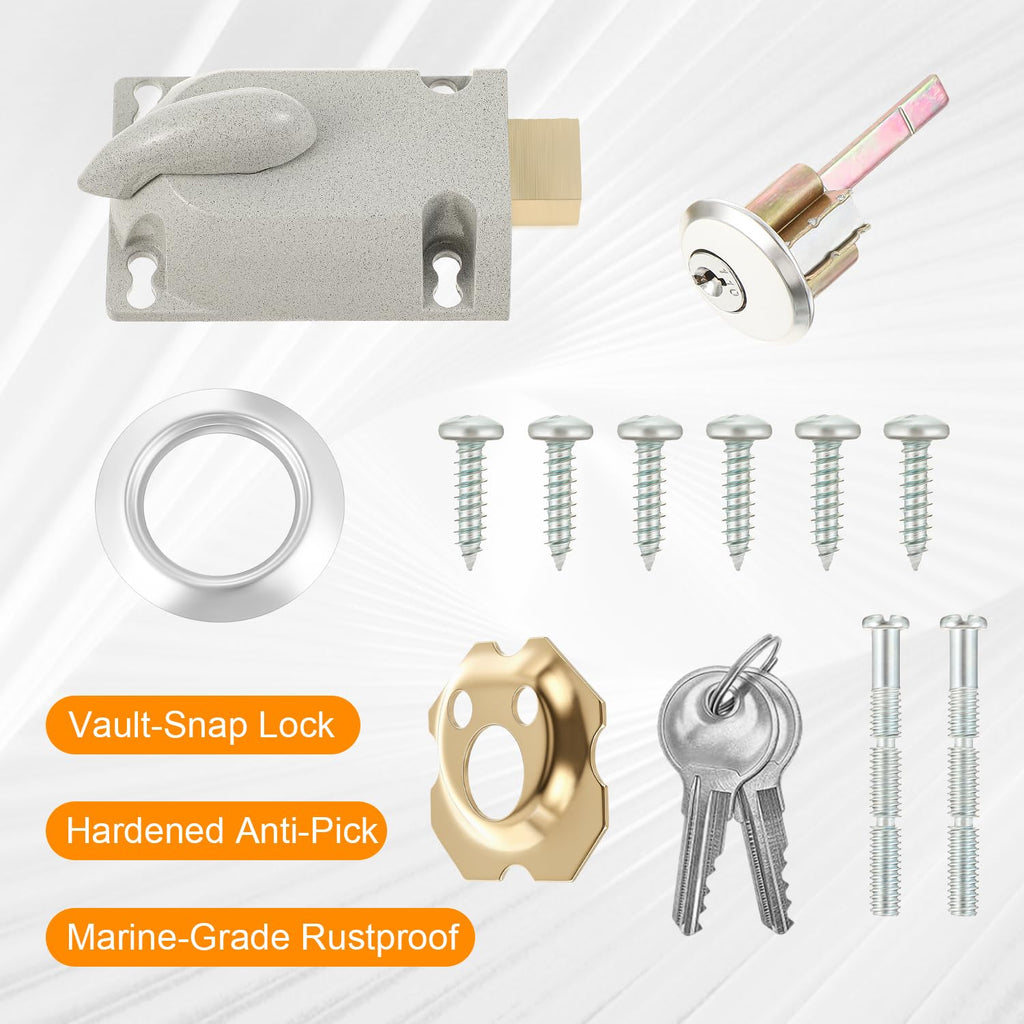 A Set Garage Door Locks Set with Keys Twist Deadbolt Locks