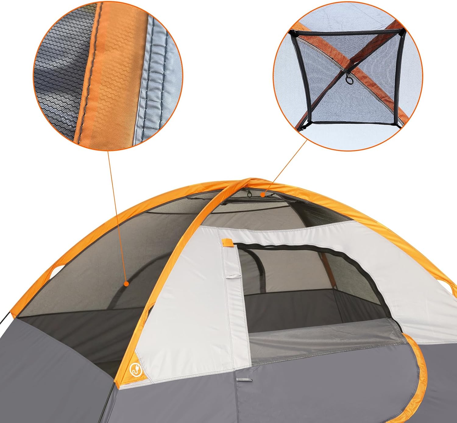 Camping Tent, 3-Season Dome Design with Rainfly