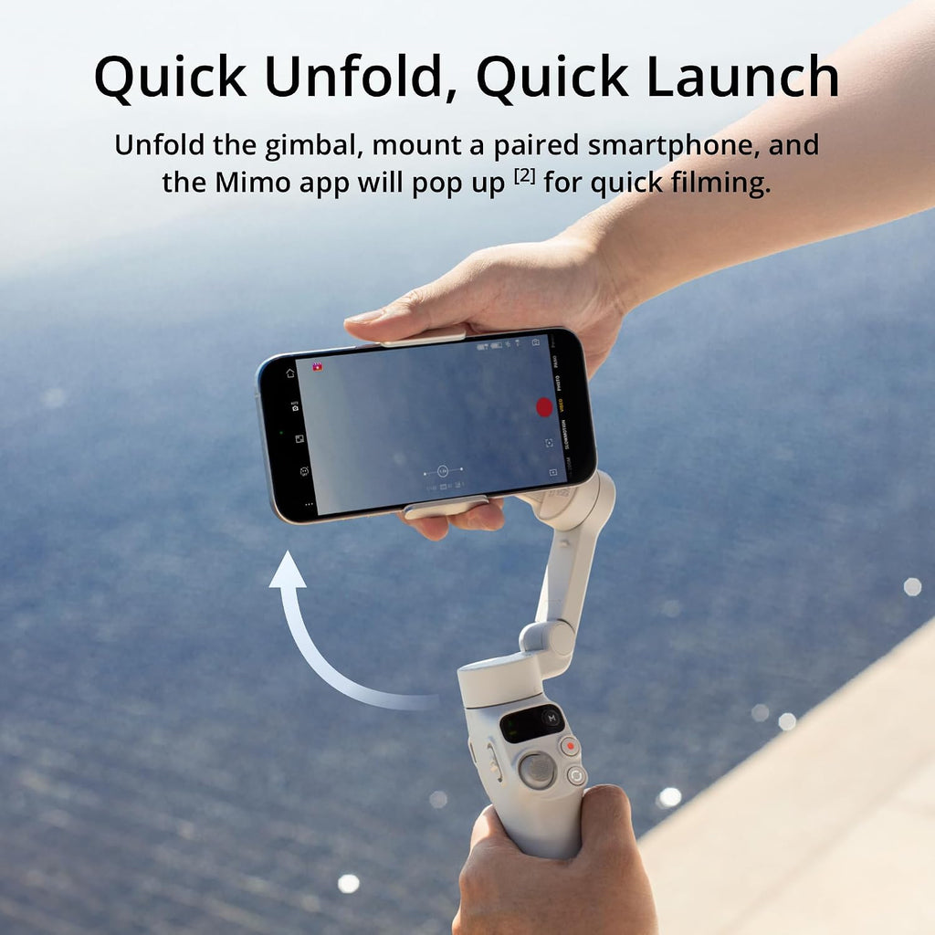 Osmo Mobile 7 Gimbal Stabilizer for iPhone & Android, 3-Axis Gimbal | Built-in Tripod, Ultra-Light, Comfortable Grip