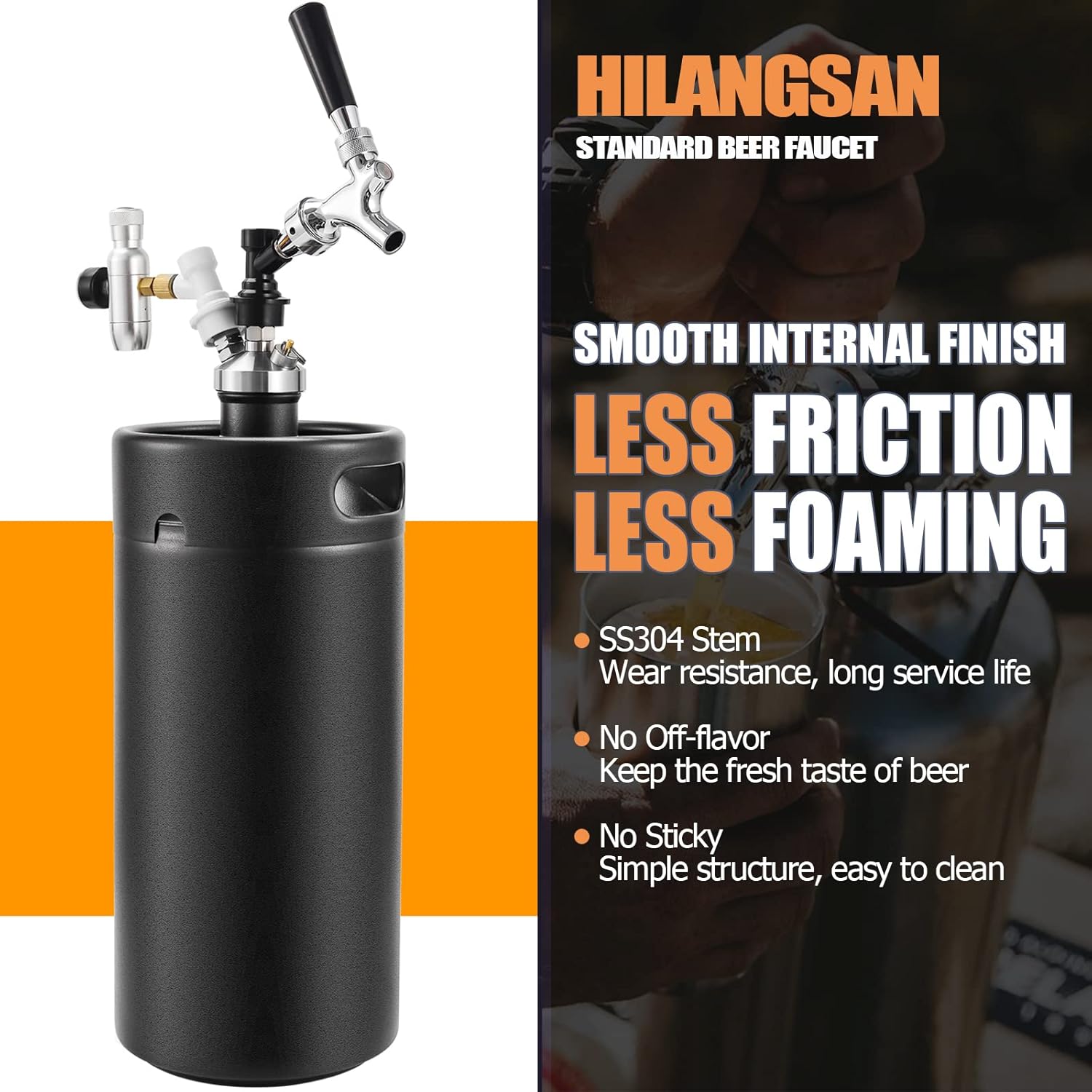 Ball Lock Tap Draft Beer Faucet, Ball Lock Keg Tap for Corny Cornelius Keg | Ball Lock Quick Disconnect,Beer Tap