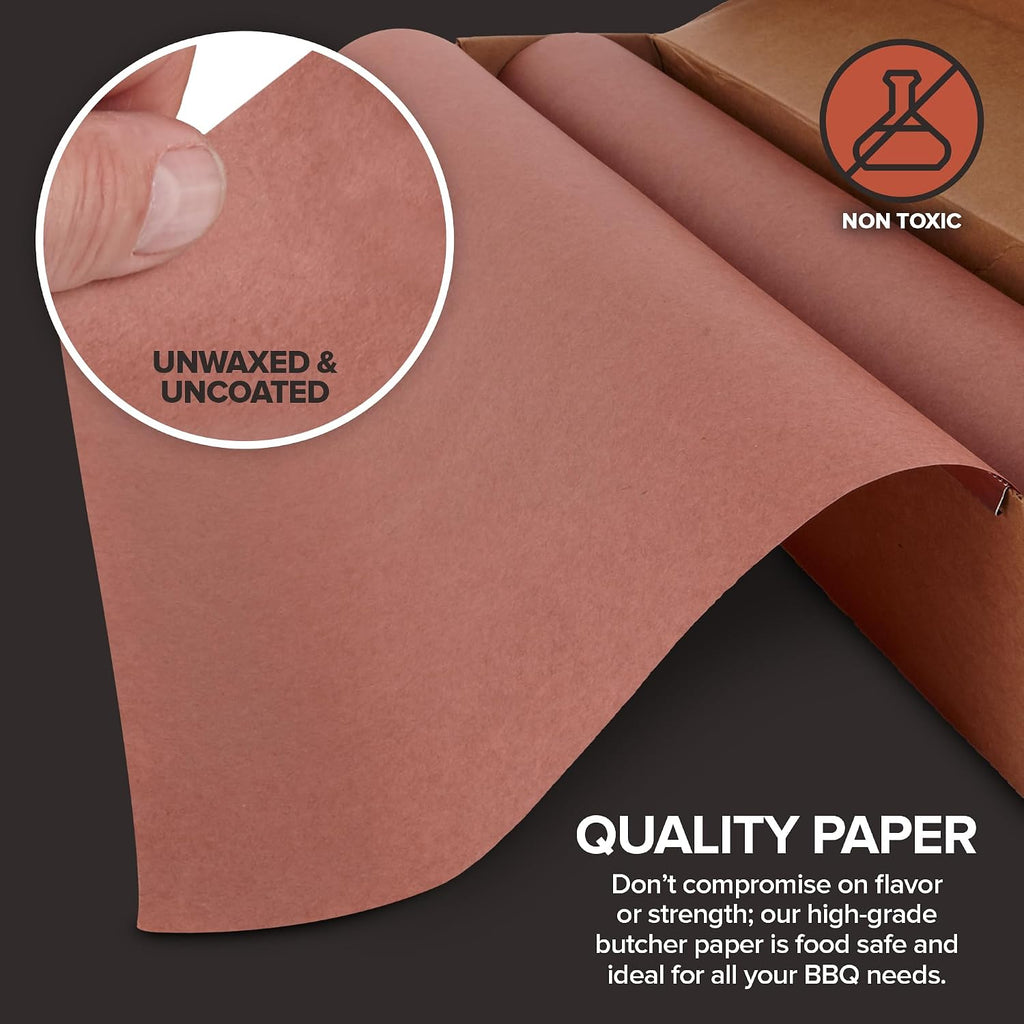 Pink Butcher Paper Roll 18”x175' (2100 Inch) Peach Butcher Paper for Smoker, Food Grade, Brisket, Ribs, BBQ, Smoking