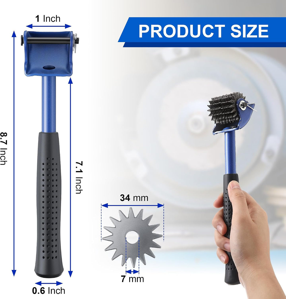 Star Grinding Wheel Dresser, Bench Grinder Restorer Tool, Blue