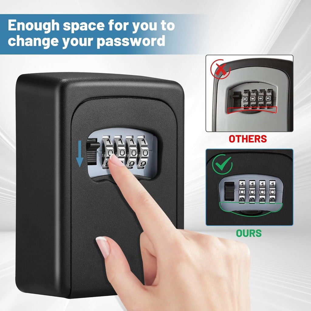 Key Lock Box for Outside - Sturdy and Durable Lock Box for House Key,5 Key Capacity Lockbox for Keys