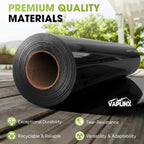 6 Mil Black Plastic Sheeting 10x25 FT – UV Protection Poly Sheeting Polyethylene Film, Black Plastic Rolls for
