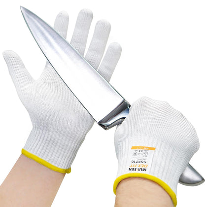 SSF710 Steel Fiber Level 7 Cut Resistant Gloves, Food Prep and Kitchen Safe, Anti Slip Grip, Comfort and Dexterity