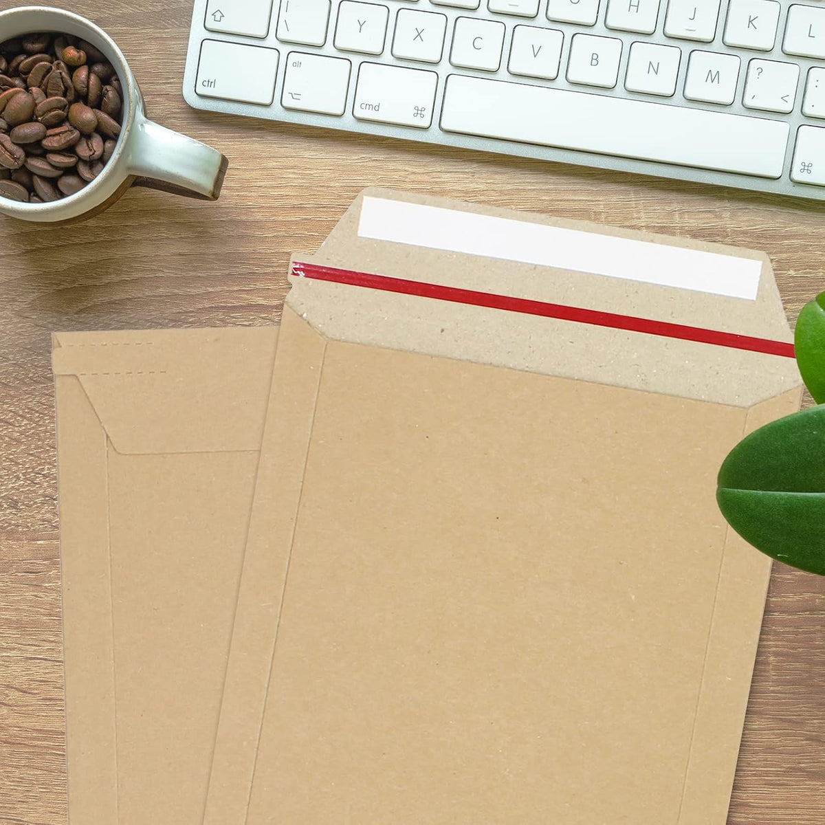 100 Pack 6"X8" Kraft Rigid Mailers Cardboard Envelopes Mailers