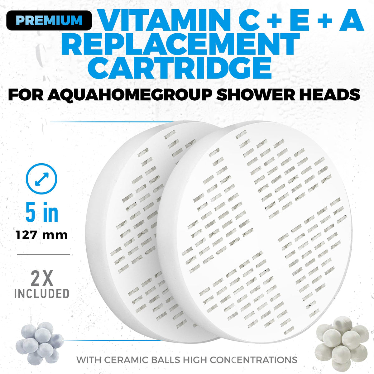 Vitamin C E A Cartridge, 2-Pack, Reduces Chlorine
