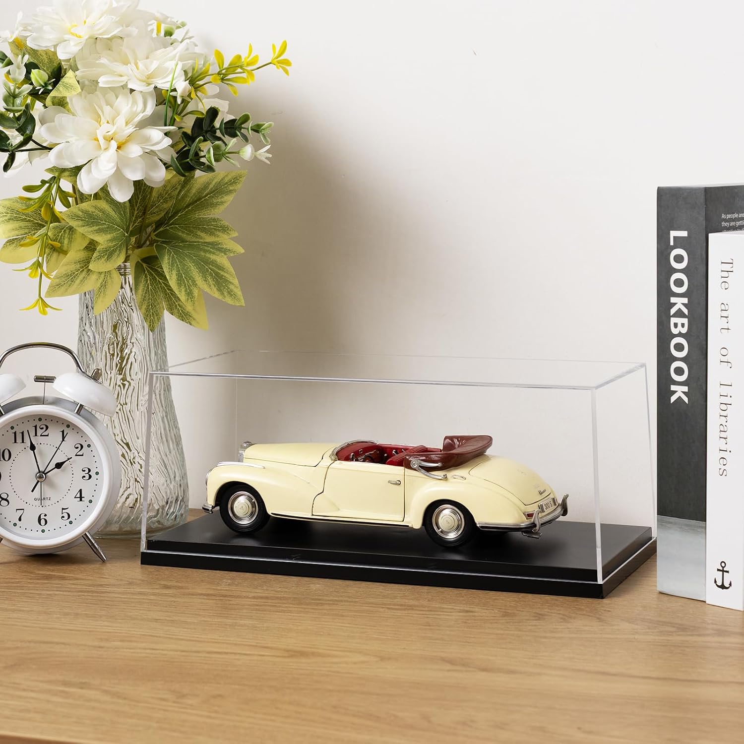 1:18 No Assembly Diecast Display Case with Plastic Base Car Display Case | Acrylic Diecast Model Car Display Case