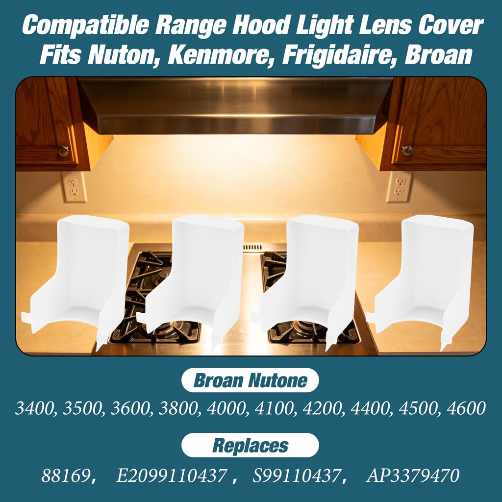 8pcs 99110437 Range Hood Light Cover Fits Broan Nutone Kenmore