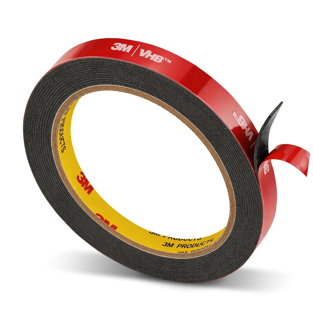 3M Double Sided Tape, Heavy Duty, 0.39" x 15.4Ft, 5925, Black
