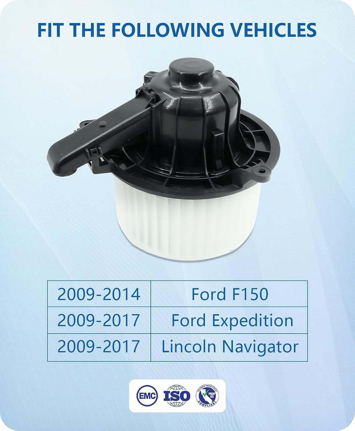 Front Blower Motor 700237 for 2009-2014 Ford F150