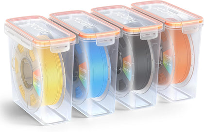 Pro Filament Storage Box – Precision-Fit Airtight Container for Single 1KG Spools, Flat-Lid Design for Stable