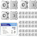 30 Sets Silver Magnetic Snaps Buttons 14mm for Purses Bags Clothes