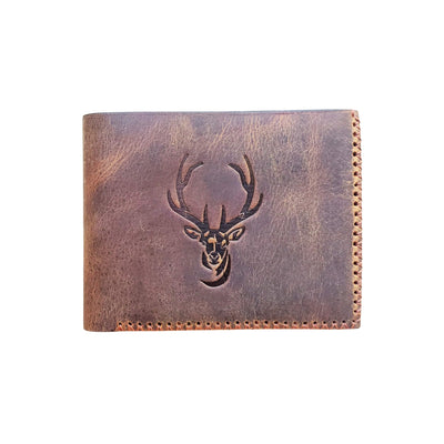Genuine Leather Wallet for Men - Mens Handmade Stitch Vintage Leather Wallet - Bifold Card Holder Wallets for Men