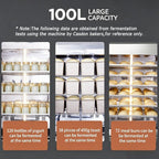 100L Bread Dough Proofer Fermentation Cabinet | Digital Timing & Adjustable Temp Humidity | Uniform Heating | Countertop