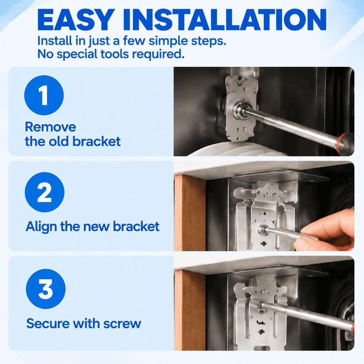 2Pcs Dishwasher Bracket for GE GDT625 2018-2022,Metal Mount