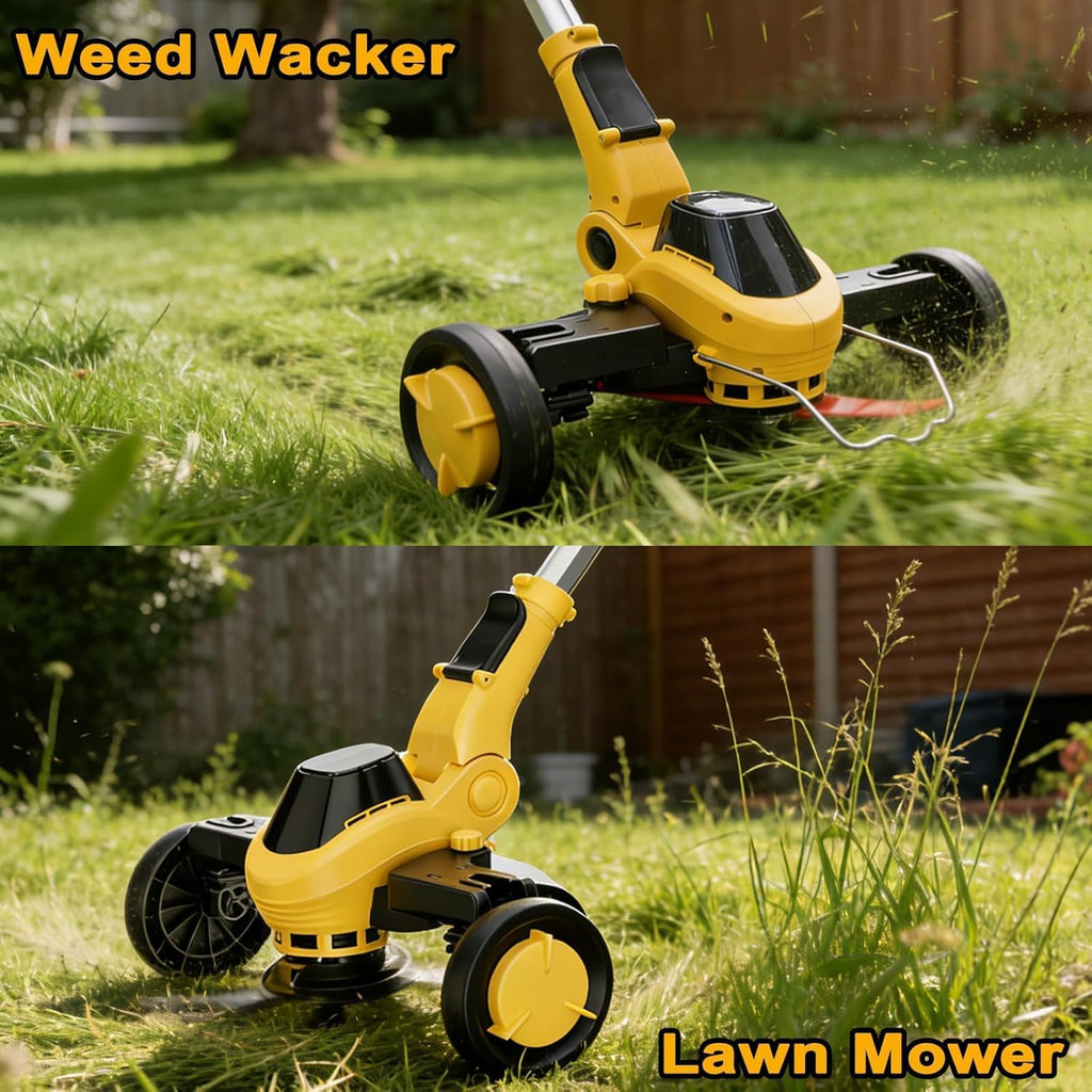 12" Weed Wacker Cordless for Dewalt 20V Max Battery, Electric Weed Eater | Battery Powered Brush Cutter 4 in 1