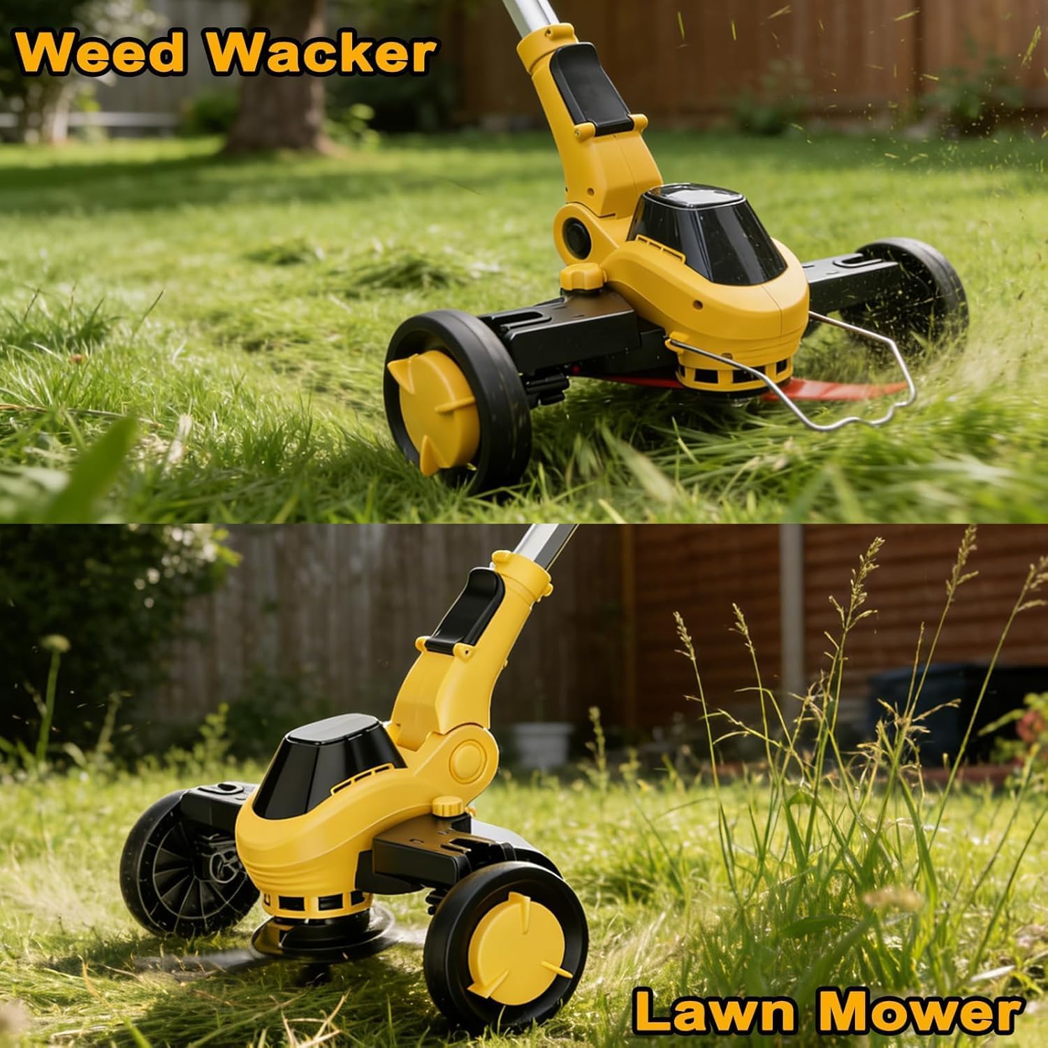 12" Weed Wacker Cordless for Dewalt 20V Max Battery, Electric Weed Eater | Battery Powered Brush Cutter 4 in 1