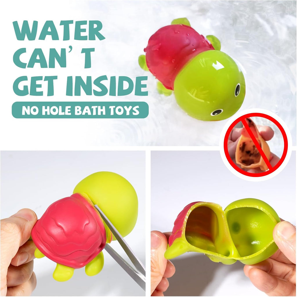 Infant Bath Toys for 18 Months - No Hole Animal Bathtub Toys, Baby Bath Tub Toys