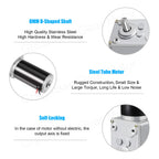 Greartisan DC 12V 3RPM 12Kg.cm 8mm Single Shaft Self-Locking Reversible Worm Gear Motor with Cable, High Torque Speed Reduction Motor, Turbine Electric Gearbox Motor