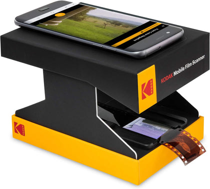 Mobile Film Scanner, 35mm Negative Scanner & Slide Viewer, App-Based | Scan and view old 35mm color and B&W negatives