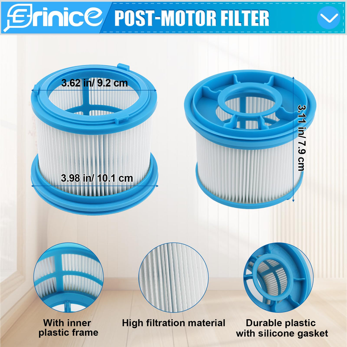 Erinice 4039 Filter Replacement for Bissell PowerClean FurGuard 280W 4039