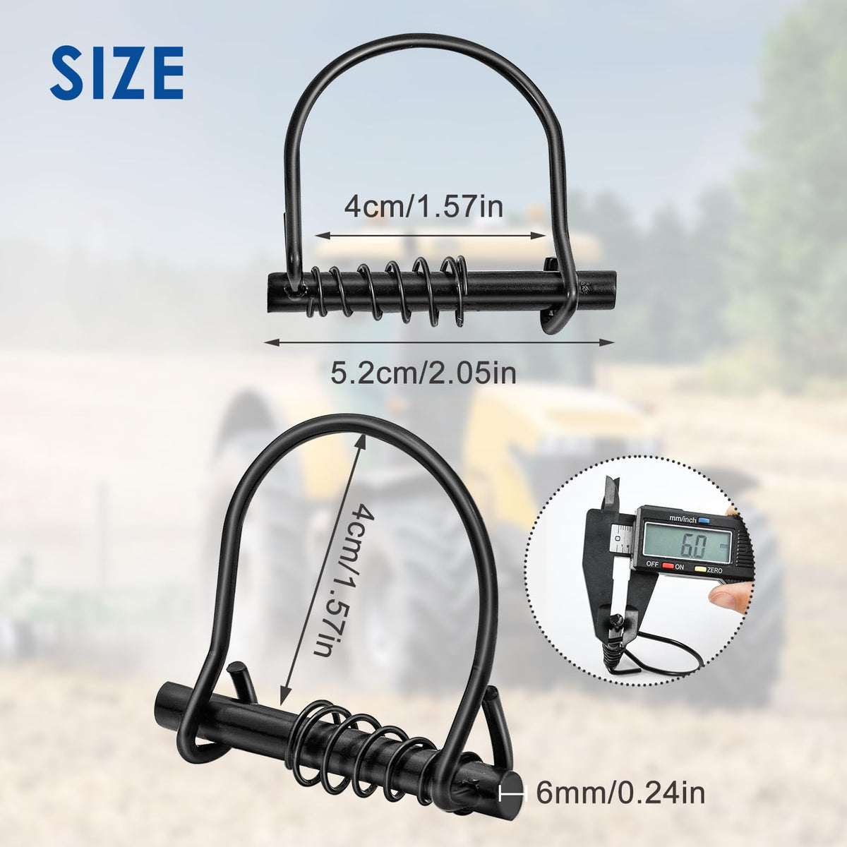 16PCS Silent Shaft Locking Pin with Spring for Hunting,1/4" x 2-1/20" Black