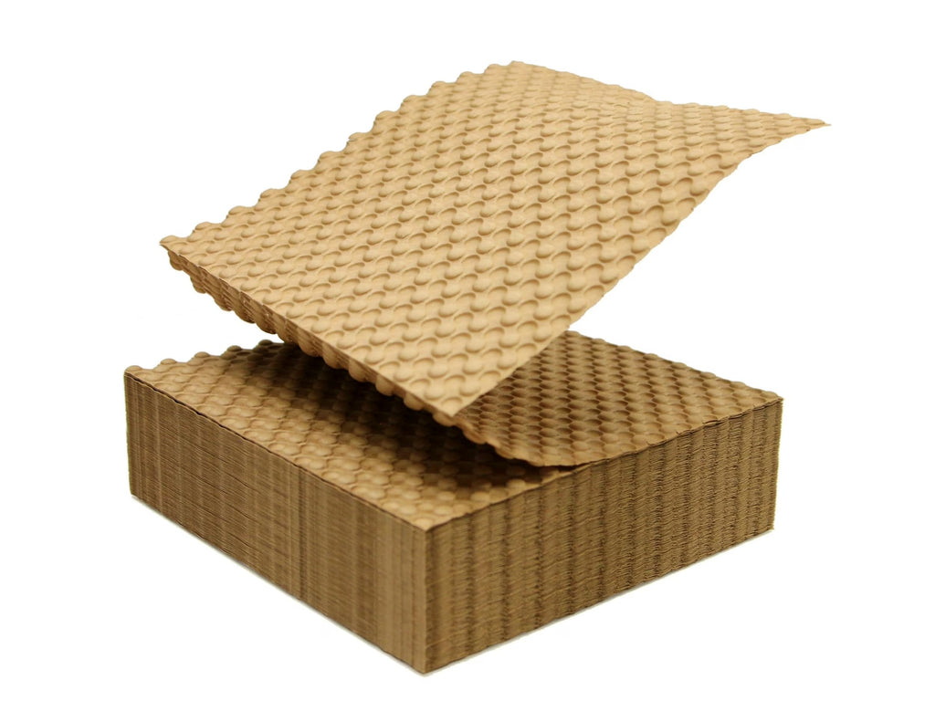 Bubble Cushioning Wrap Kraft Paper Moving Shipping Wrap, Fan-Folded Perforated Recyclable Alternative to Bubble Wrap