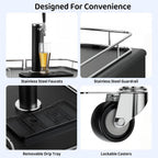 Beer Kegerator Draft Beer Dispenser,Compact Keg Refrigerator