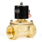 U.S. Solid Brass Solenoid Valve 2" 24V DC Normally Closed