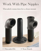 60 Pack 3/4 Inch Cast Iron Pipe Fittings with Elbows Tees Flanges